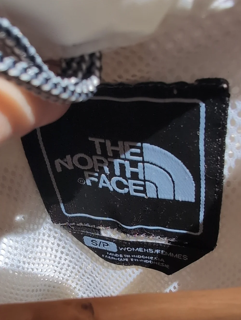 Custom Gorpcore The North Face White and Gray Patterned Hooded Snow Rain Jacket